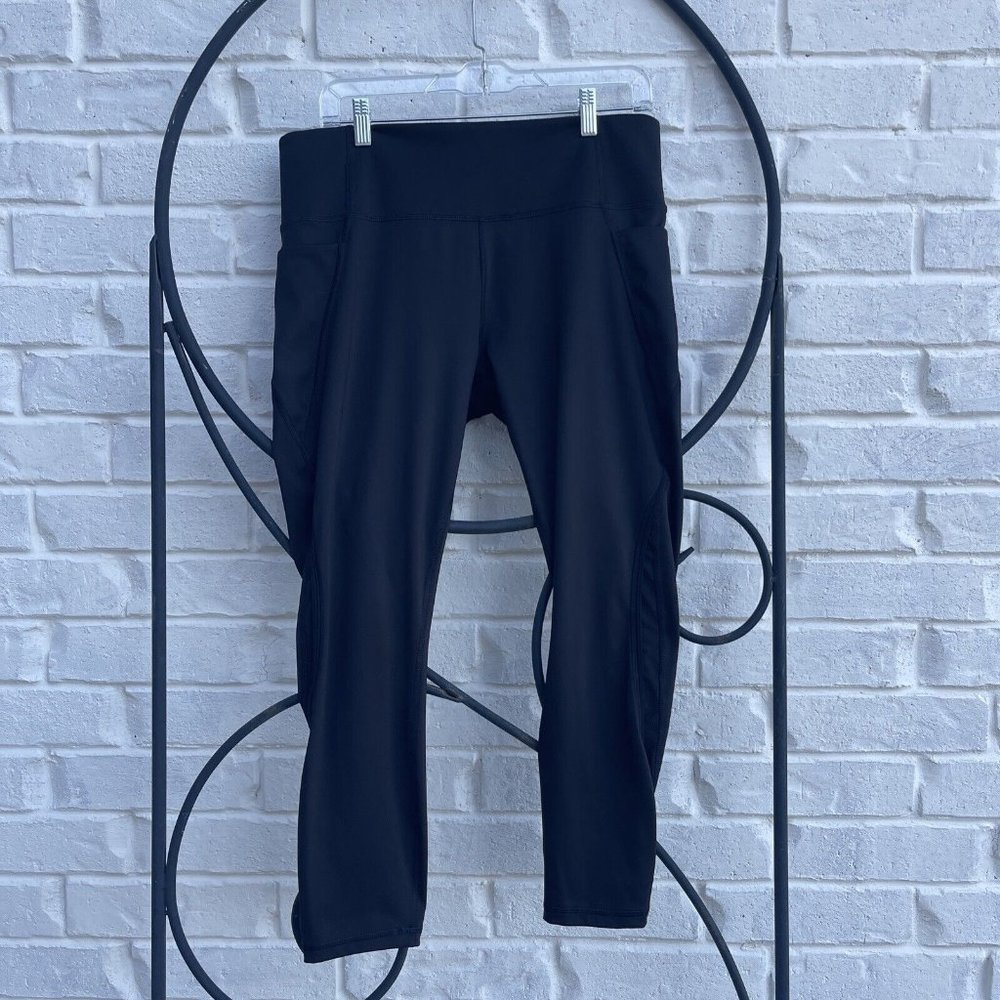 Members Mark Work it Out Leggings Black XXL‎ Side Pockets With Mesh
